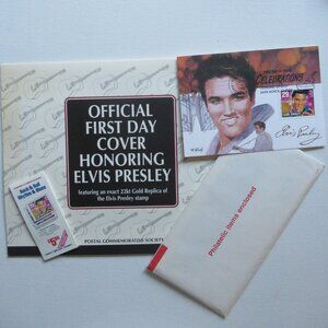 Elvis Presley, Official 1st day collection, Stamps, 22k, Evelopes, Gift pack